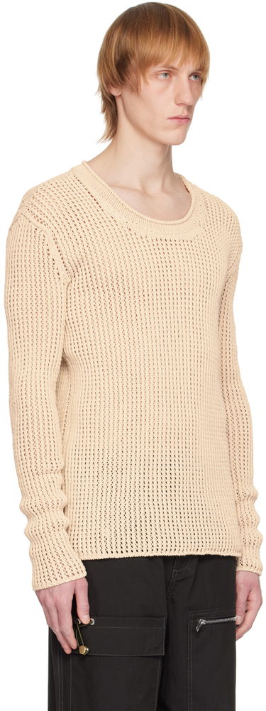 Pleteni pulover Dion Lee Grid Knitted Sweater Bež | C7163R23, 1