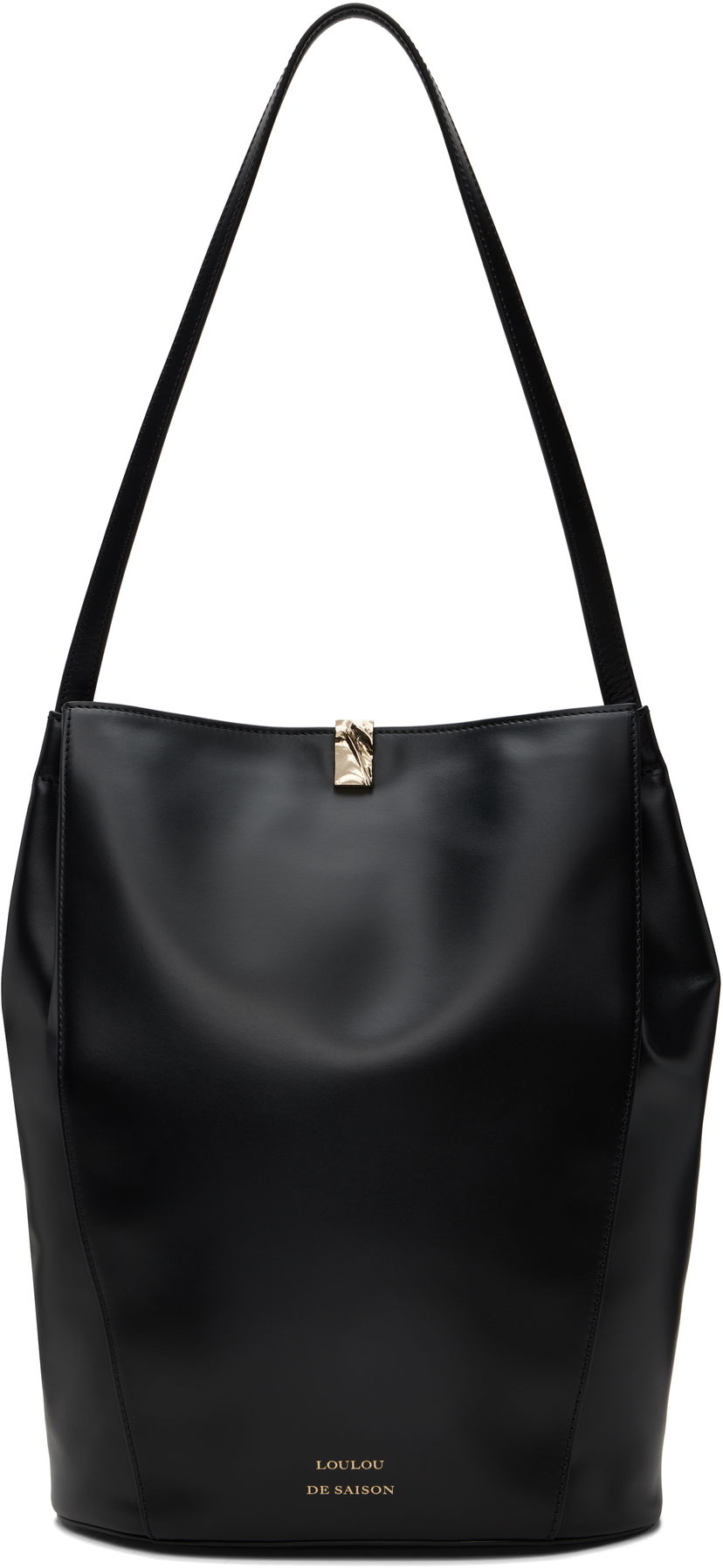 Torbica Loulou de Saison Loulou de Saison Daya Leather Bucket Bag Črna | DAYA