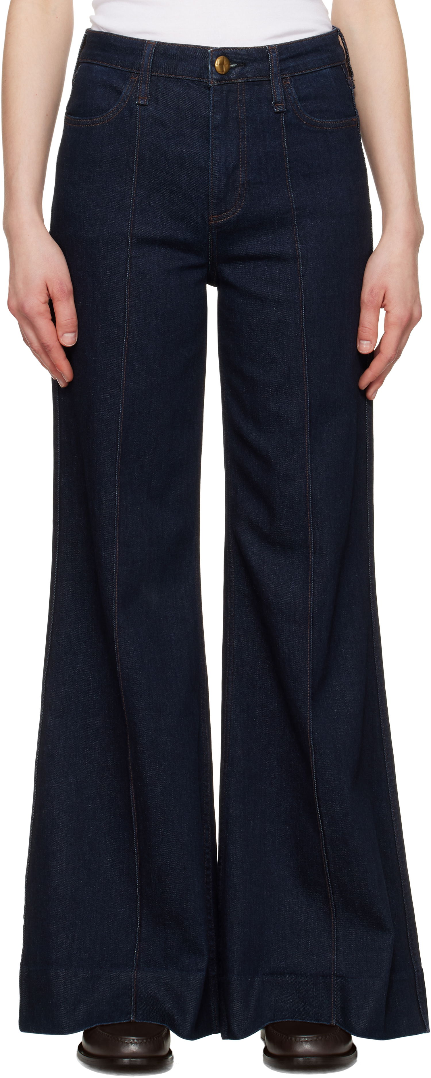Kavbojke rag & bone rag & bone Skylar High-Rise Wide Leg Jeans Modra | WDD25S3008VSRI, 0