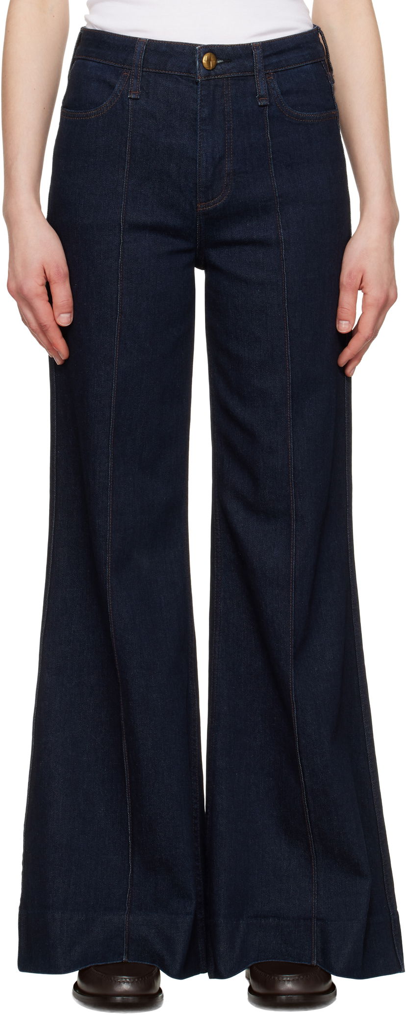 Kavbojke rag & bone rag & bone Skylar High-Rise Wide Leg Jeans Modra | WDD25S3008VSRI