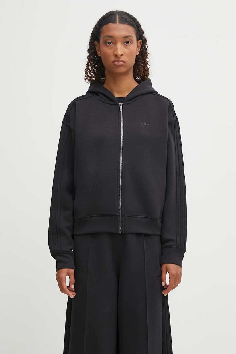 Pulover adidas Originals adidas Originals Spacer 3S Full-Zip Hoodie Črna | JY2619