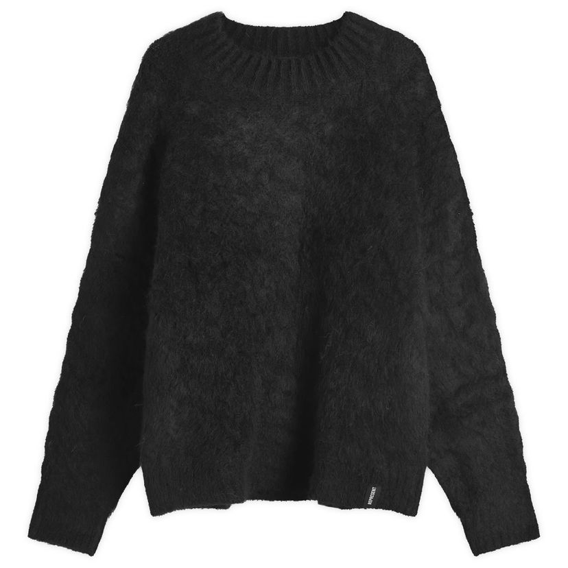 Pleteni pulover Represent Clo Alpaca Cable Knit Sweater Črna | MLM3064-001