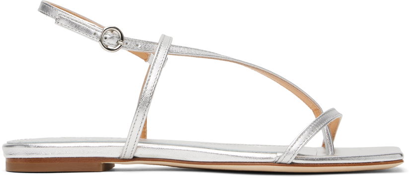 Nega čevljev Aeyde Aeyde Ella Leather Toe-Post Sandals Kovinski | A11-FS-BERS8MFL-0121-920-007