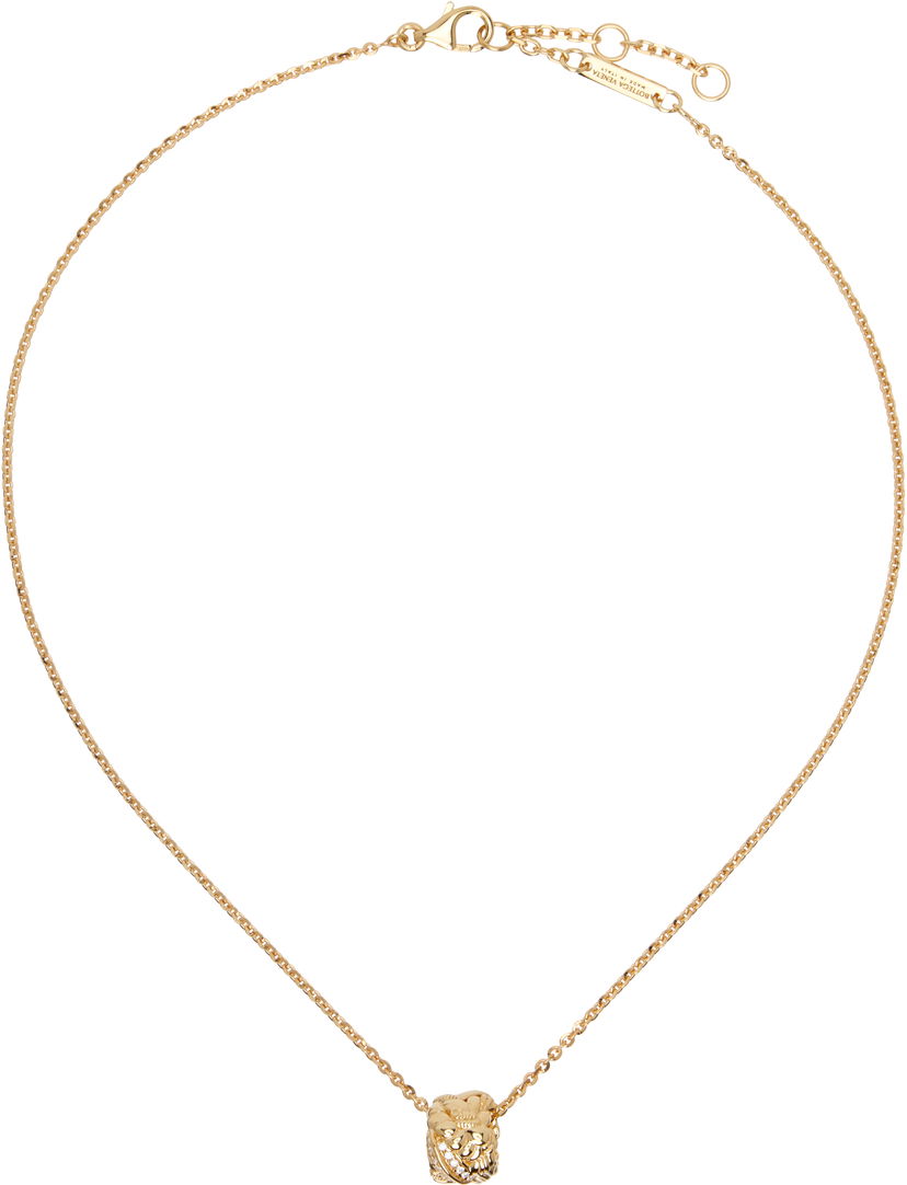 Ogrlica Bottega Veneta Bottega Veneta Intreccio Gold-Tone Pendant Necklace Rumena | 838173 VBOB6