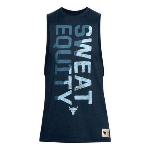 Majica brez rokavov Under Armour Project Rock Graphic Training Tank Top Mornarica | 1357185-408