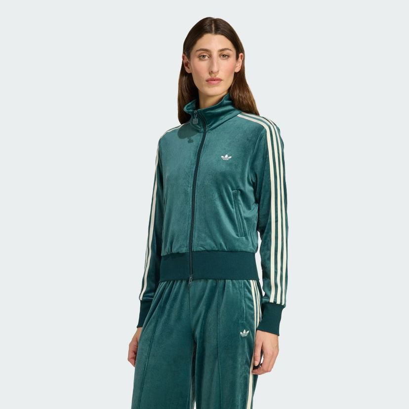 Trenirka adidas Originals adidas Originals x Liberty London Firebird Velvet Track Top Zelena | JW5267