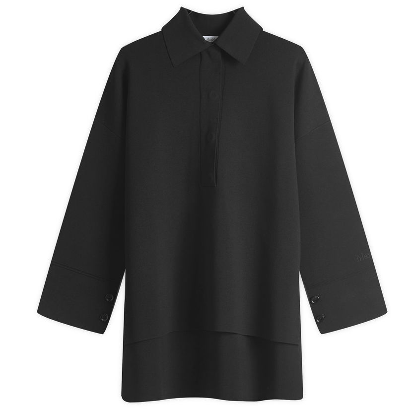 Pleteni pulover Max Mara Max Mara Vand Polo Shirt Črna | 2511361068600-Black