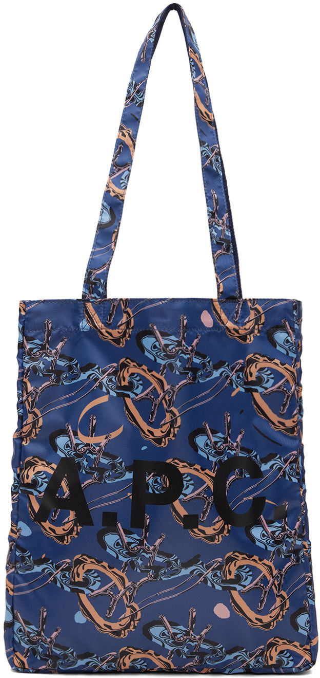 Tote bag A.P.C. Brain Dead x Lou Reversible Tote Bag Mornarica | PSAJG-M61892