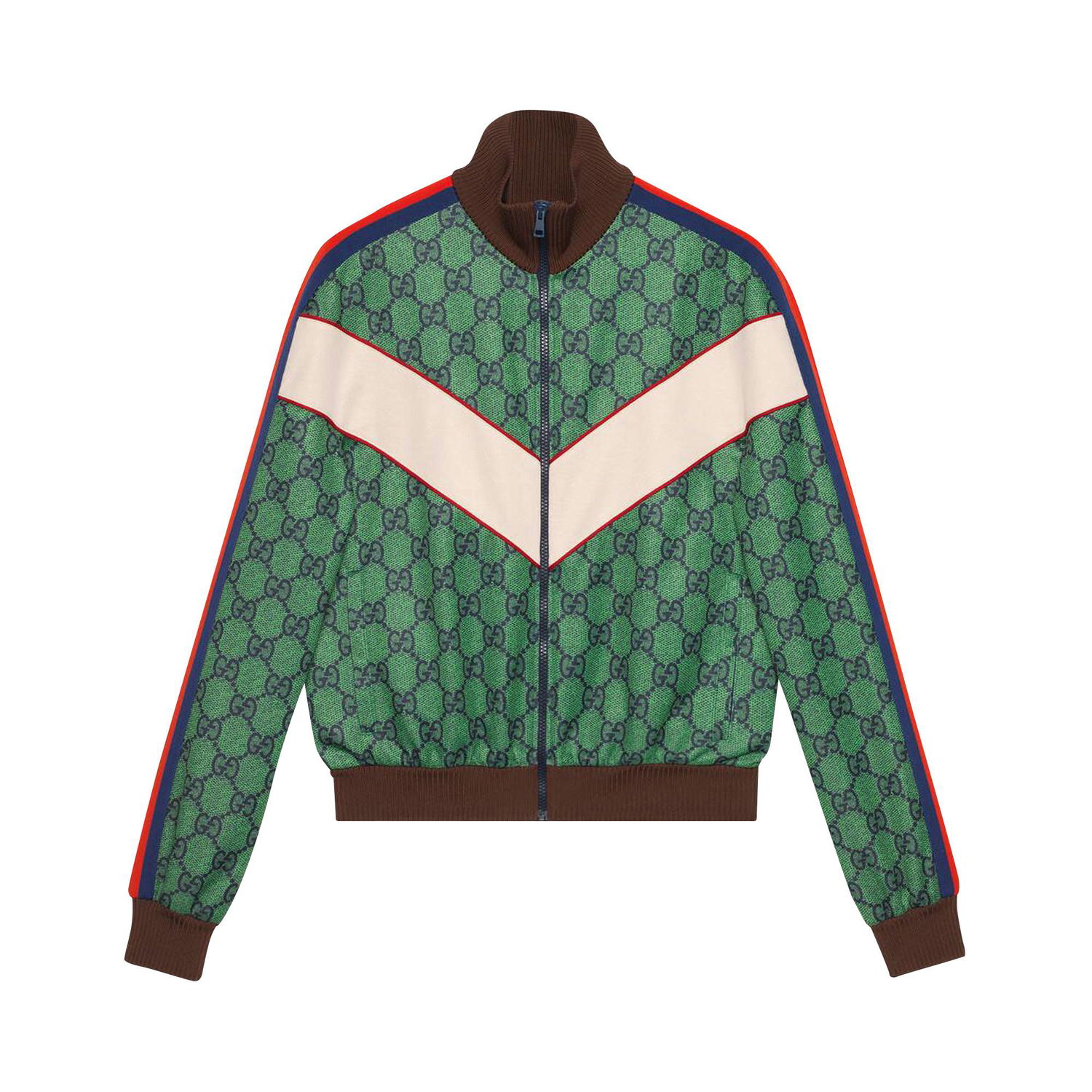 Jakna Gucci Jersey Zip Jacket With Web Zelena | 653367 XJDF0 3305, 1