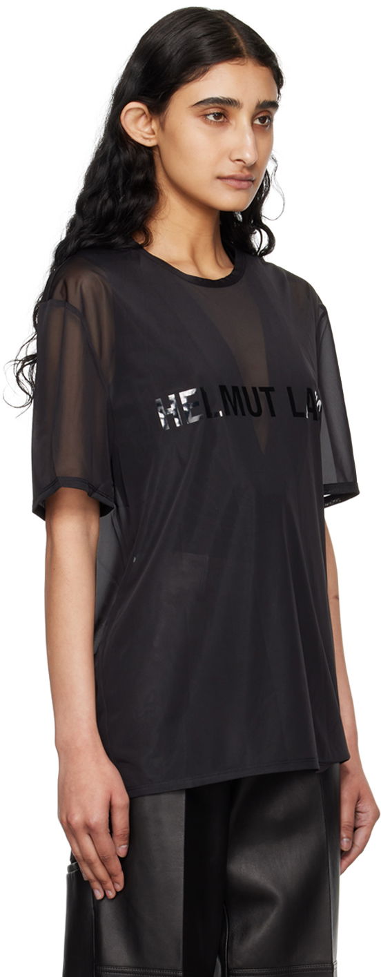 Majica Helmut Lang Sheer T-Shirt by Črna | O04HM501, 1