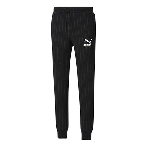 Trenirka Puma Pinstripe Fleece Lined Pants Črna | 530178-01