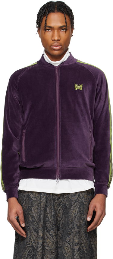 Pulover Needles Needles Rib Collar Track Jacket Lila | QV319, 0