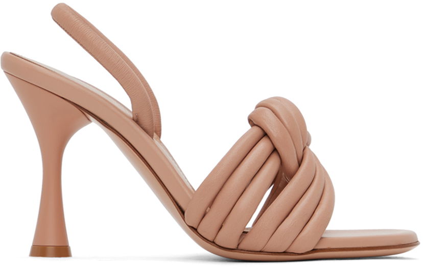 Superge in čevlji Gianvito Rossi Ottavia Knotted Heeled Sandals Roza | G32458.95LAC.NAP