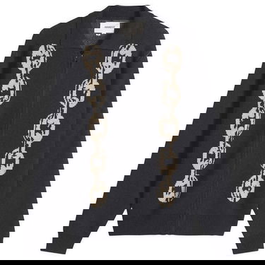 Pleteni pulover Heresy Chain Zip Knit Shirt Črna | HAW25-KW06, 0