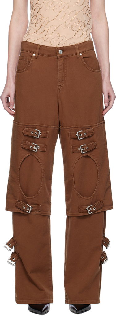 Cargo hlače Blumarine Blumarine Boyfriend Cutout Buckle Jeans Rjava | A344J046A, 0