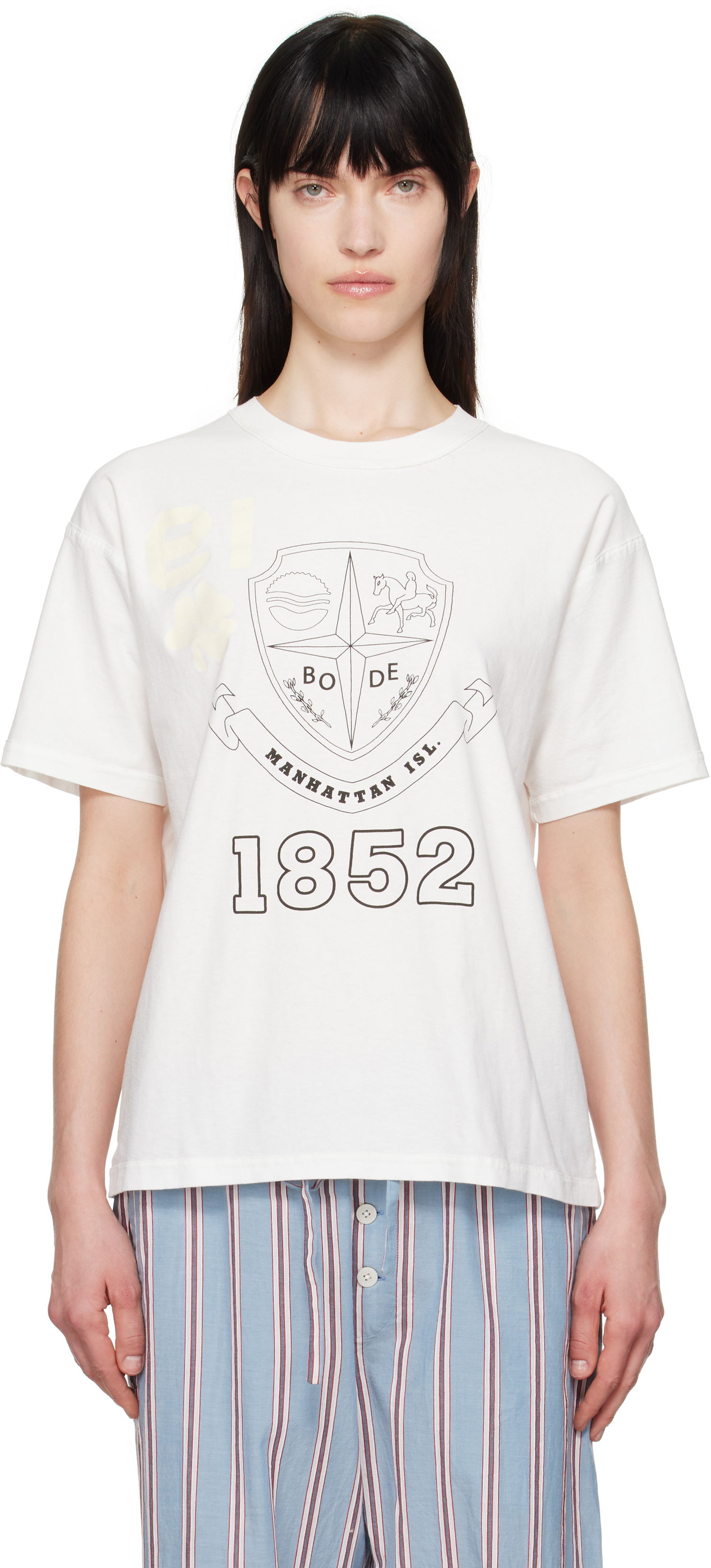 Majica Bode Bode Crest Reversible T-Shirt Bela | MRS25CS059, 0
