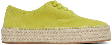 Uhani JW Anderson JW Anderson Suede Lace-Front Platform Espadrilles Zelena | SE0032-LA0240, 0