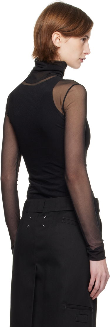 Pleteni pulover Maison Margiela Maison Margiela High-Neck Long Sleeve Bodysuit Črna | S51NA0105 M20088, 2