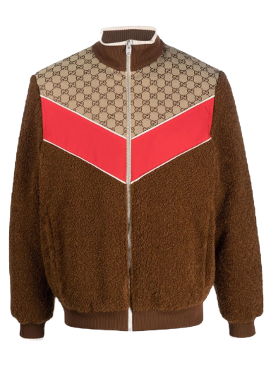 Jakna Gucci GG Monogram-Pattern Zip-Up Jacket Rjava | 716794 XJEUS 2396