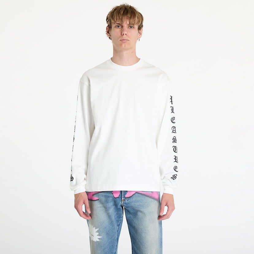 Majica Pleasures Oe Heavyweight Long Sleeve Tee White Bela | P24F045 WHITE
