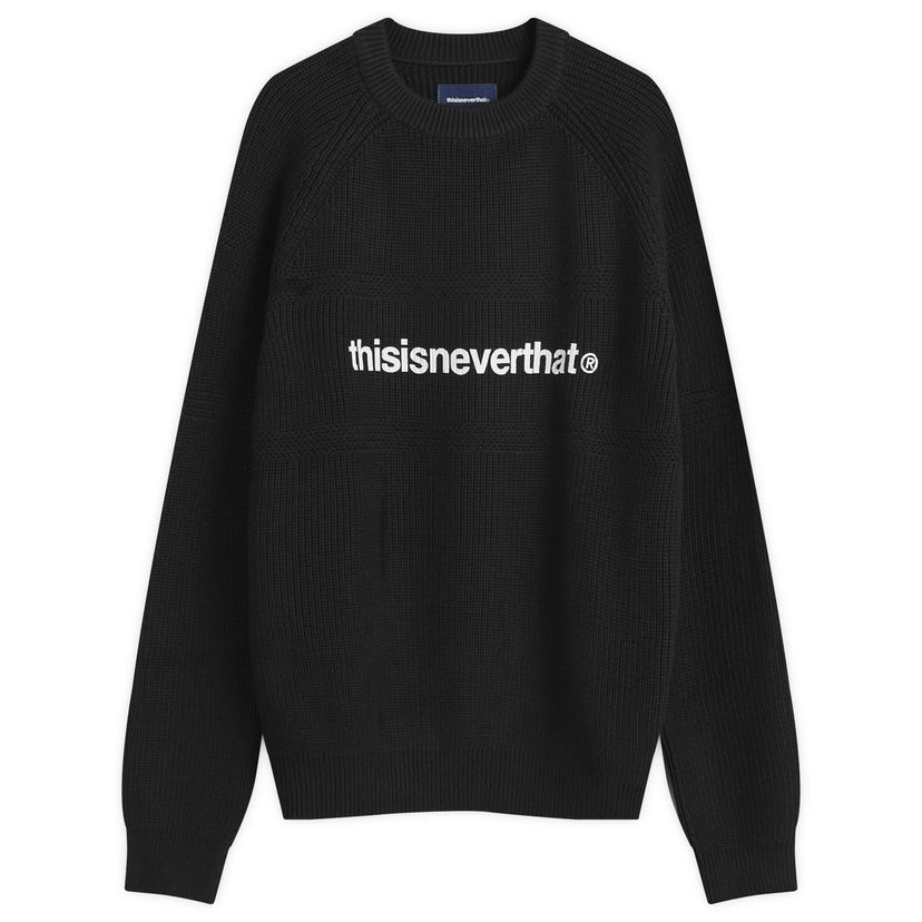 Pleteni pulover thisisneverthat T-Logo Knit Jumper Črna | TN253KKNPK01-BLK