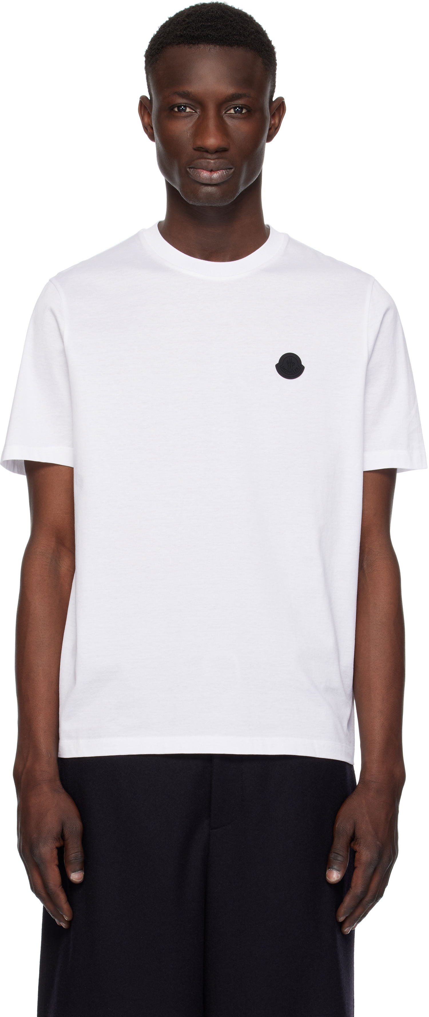 Majica Moncler Moncler Cotton T-Shirt with Logo Bela | K10918C000738390Y, 0