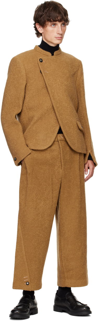 Hlače ADER ERROR Brown Wool Wide Leg Trousers Rjava | BN01FWSA0207CM, 3