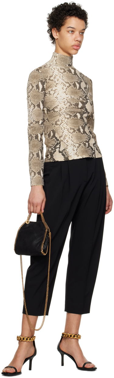 Majica Stella McCartney Stella McCartney Python Print Long Sleeve T-Shirt Bež | 6J01903SPX60, 3