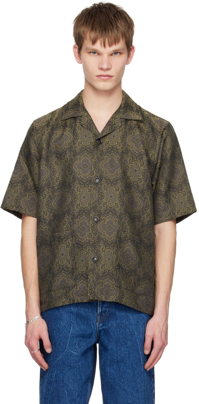 Srajce Needles NEEDLES Cabana Short Sleeve Shirt Zelena | MR096