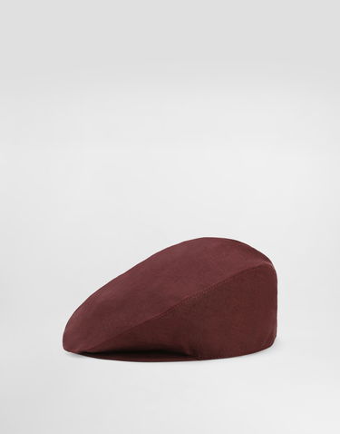 Kapa Dolce & Gabbana Dolce & Gabbana Linen Flat Cap Bordo | GH587AFU4JBM5039, 0