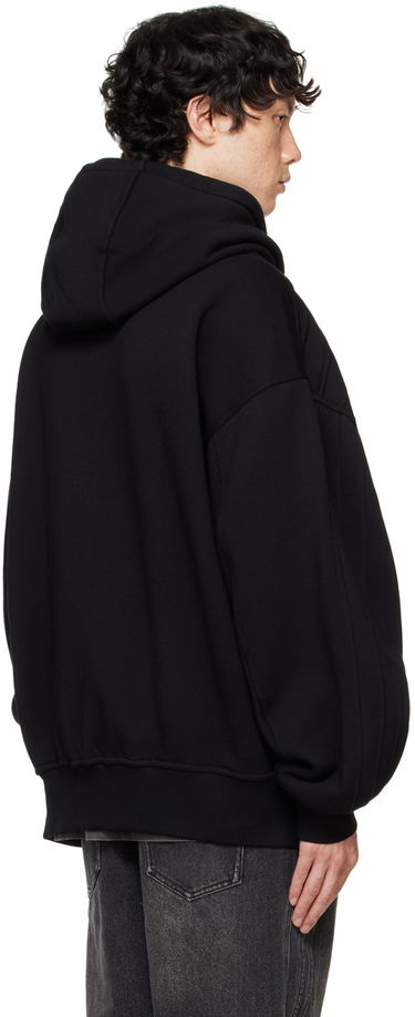 Pulover Feng Chen Wang Feng Chen Wang Pleated Zip-Up Hoodie Črna | FUF18HD03B, 2