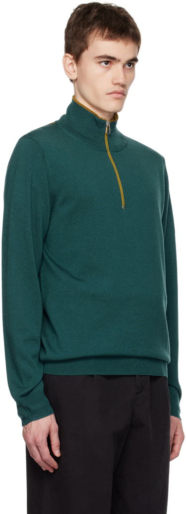 Pleteni pulover Paul Smith PS Paul Smith Half Zip Sweater Zelena | M2R-203Y-L21861, 1