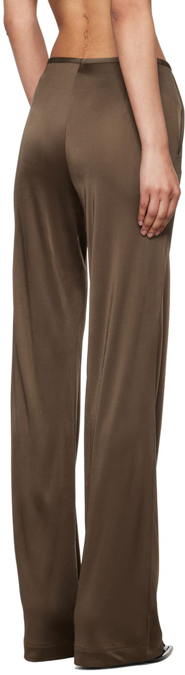 Hlače Helmut Lang Helmut Lang Car Satin Trousers Rjava | O02HW205, 2
