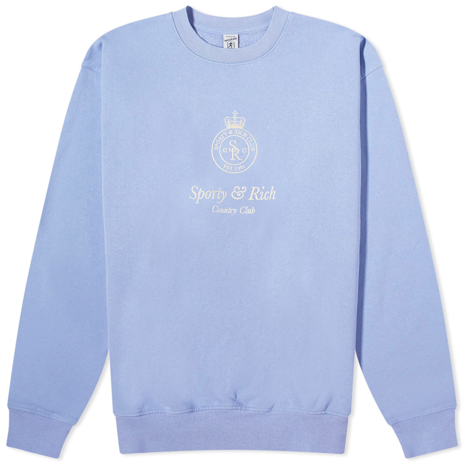 Pleteni pulover Sporty & Rich Crown Embroidered Crew Sweat Lila | CRAW2343NI, 0