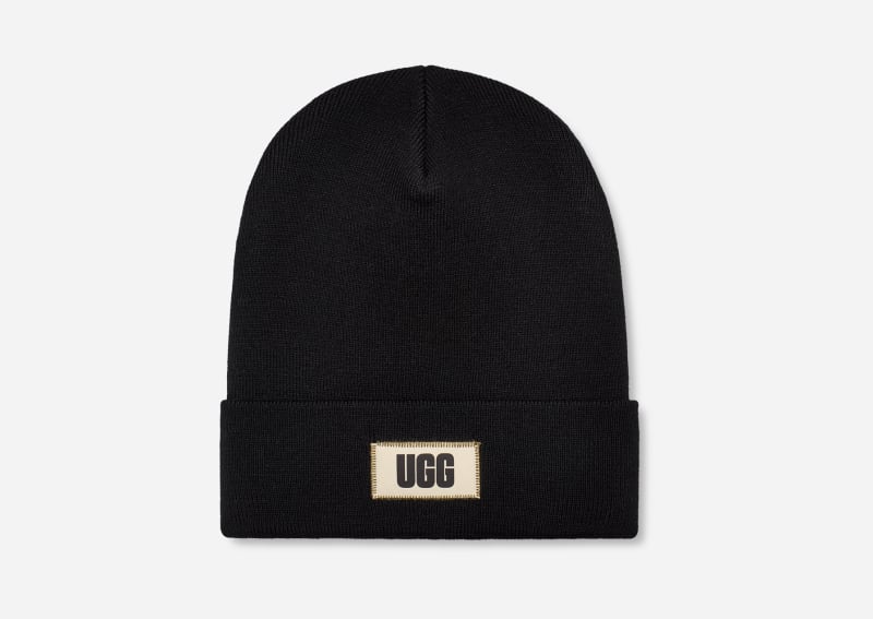 Beanie UGG High Crown Wool Beanie Črna | 101067-BLK
