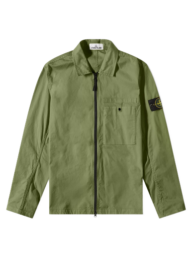 Jakna Stone Island Supima Cotton Shirt Jacket Zelena | 761512619-V0058