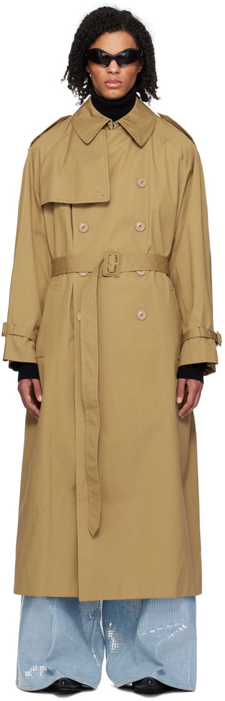 Plašči VETEMENTS Oversized Trench Coat Bež | UE64CO800C