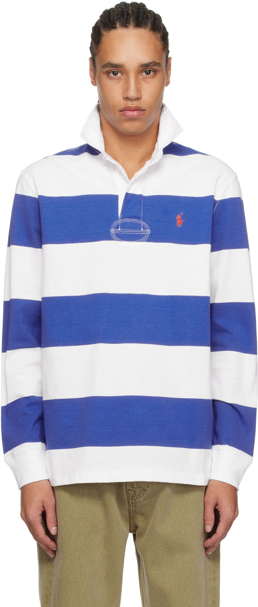 Polo majica Polo by Ralph Lauren Ralph Lauren 'The Iconic Rugby' Shirt Modra | 710900566019