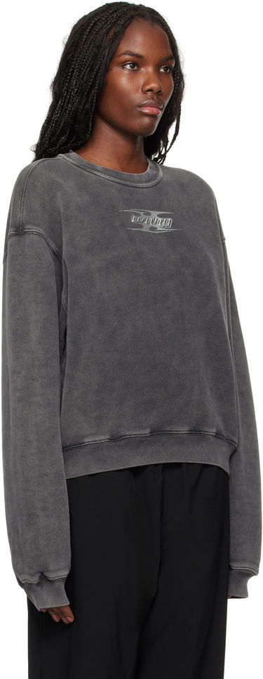 Pulover Alexander Wang Embossed Logo Sweatshirt Siva | 4CC4241513, 1