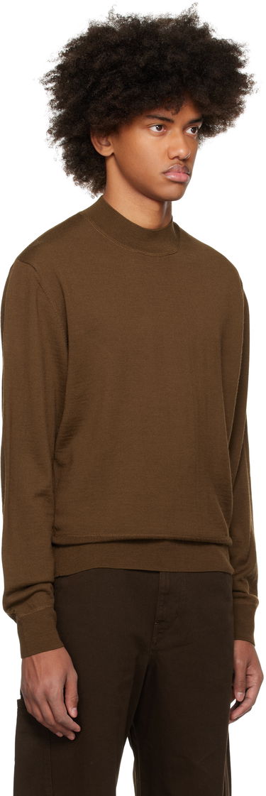 Pleteni pulover LEMAIRE Mock Neck Sweater Rjava | TO1321 LK087, 3