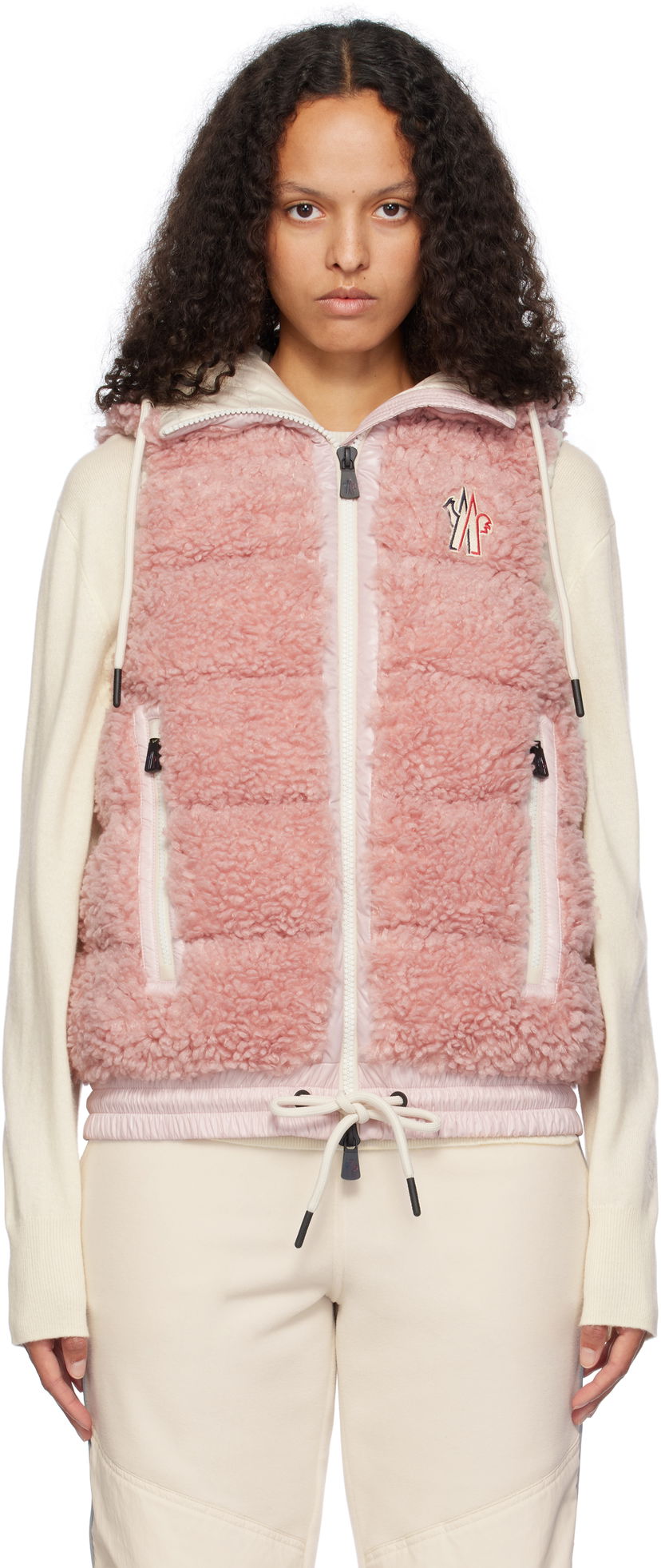 Telovnik Moncler Padded Zip-Up Down Vest Roza | J20988G00022899A9