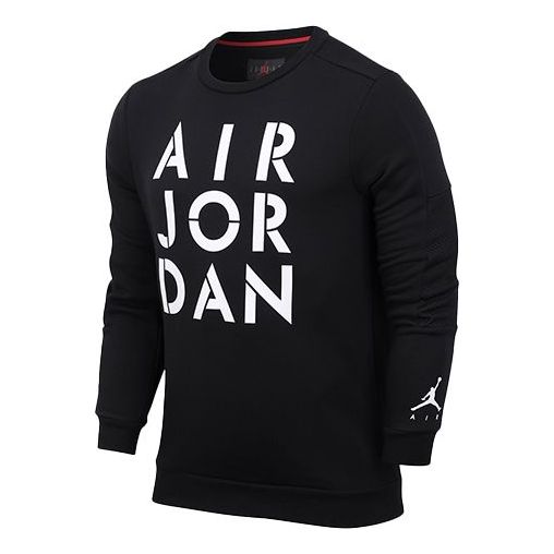 Pleteni pulover Jordan Jordan Air Crewneck Sweatshirt Črna | CK1355-010