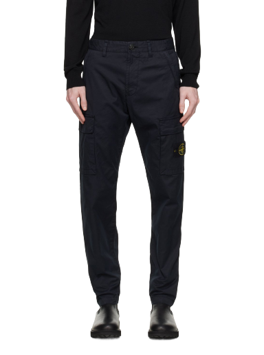 Cargo hlače Stone Island Embroidered Cargo Črna | 771532310