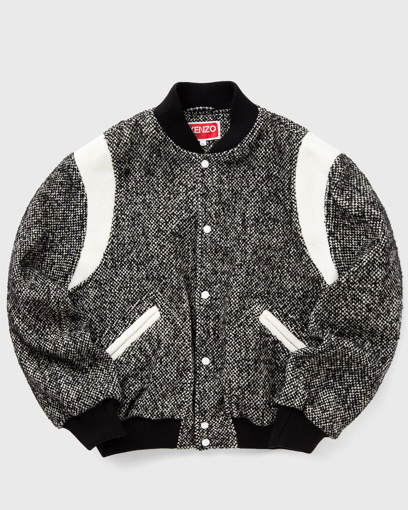Bomber jakna KENZO WOOL VARSITY JACKET Kovinski | FE65BL1489OX.99