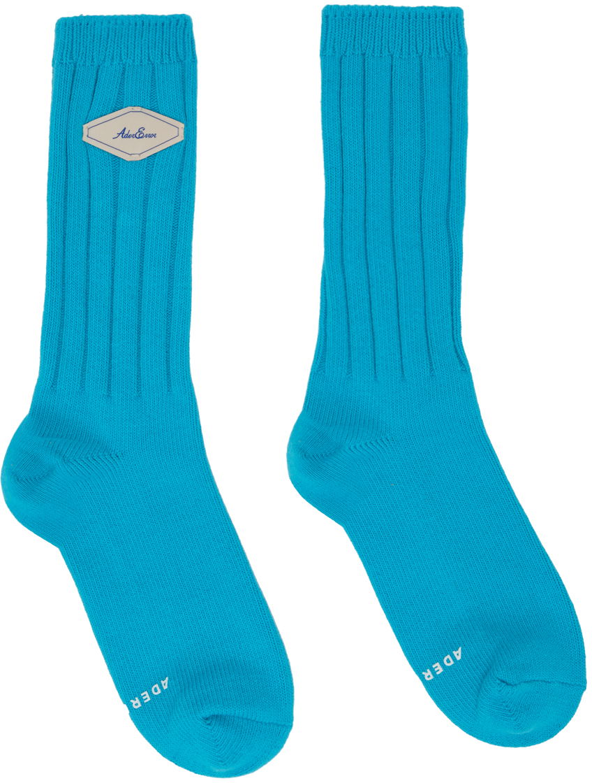 Nogavice ADER ERROR ADER error Fluic Ribbed Socks Turkizna | BMADSSAC0301LB, 0