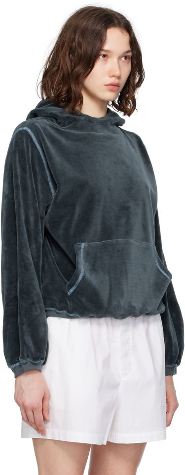 Pulover Baserange Baserange Pillow Velour Hoodie Siva | FPIH-VE-SU25, 1