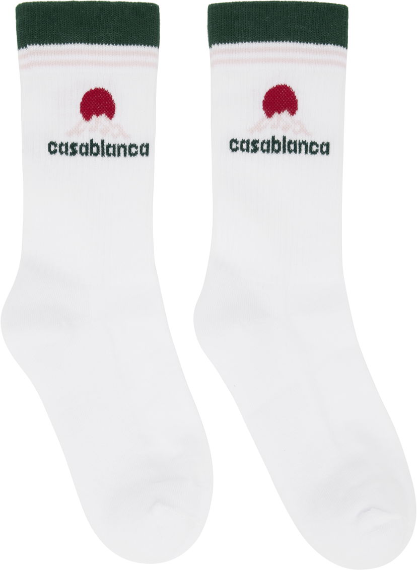 Nogavice Casablanca Casablanca Montagne Socks Bela | APF25-ACC-010-05