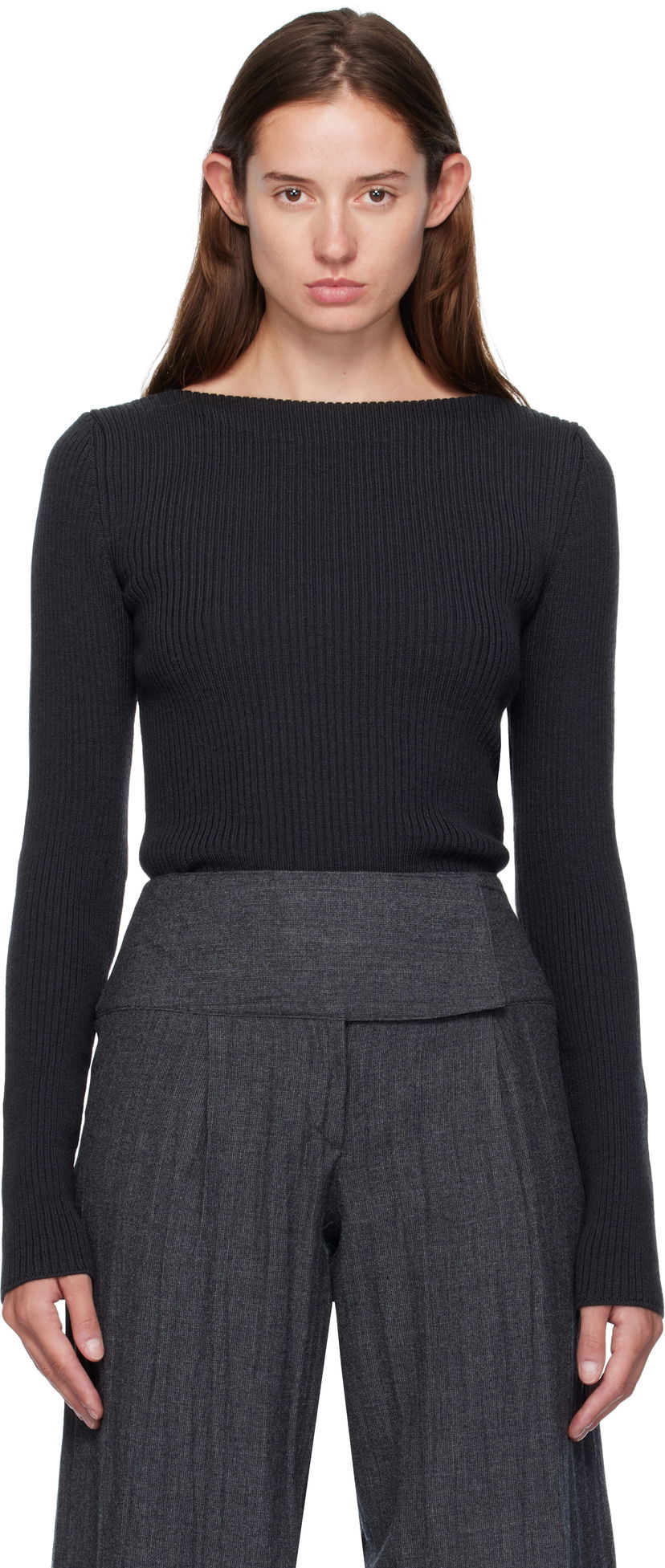 Pleteni pulover OUR LEGACY Our Legacy Strict Knit Sweater Mornarica | W4253SO