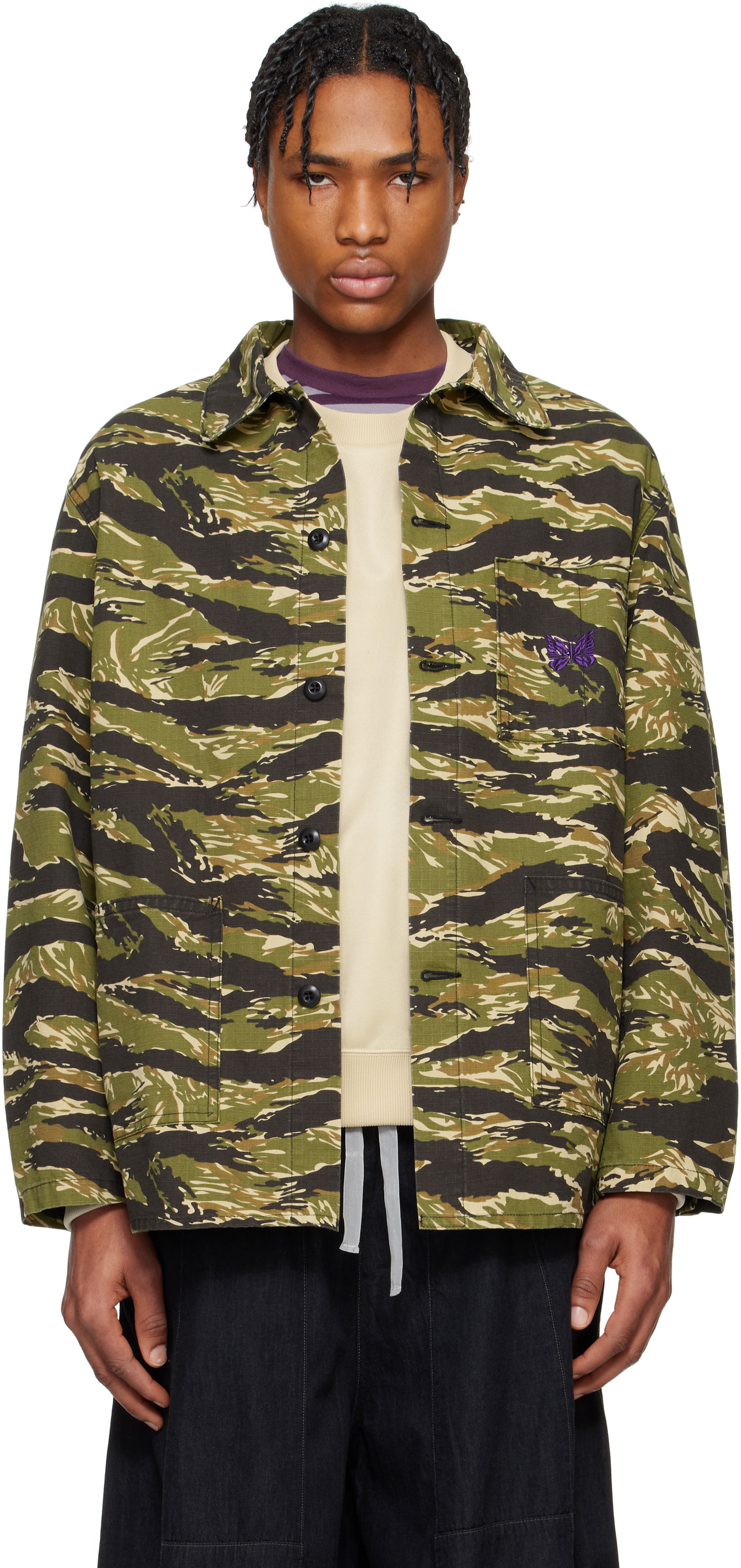 Srajce Needles Needles D.N. Coverall Jacket Zelena | QV149, 0