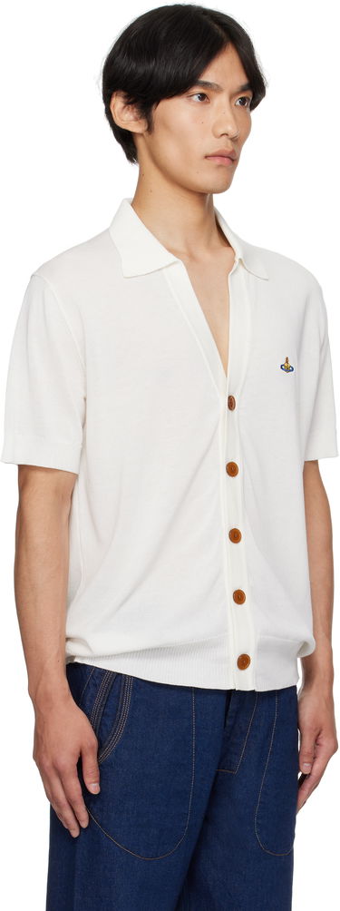 Pleteni pulover Vivienne Westwood Vivienne Westwood Cotton Polo Cardigan Bela | 2701001D-Y003F-, 1